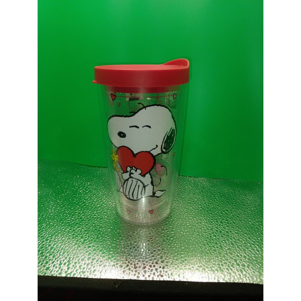 Tervis Snoopy Woodstock Hearts Charlie Brown Valentine Plastic Drinking Glass